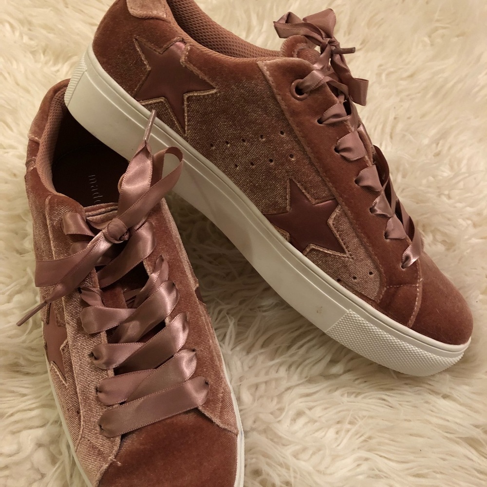 Velvet Platform Sneakers